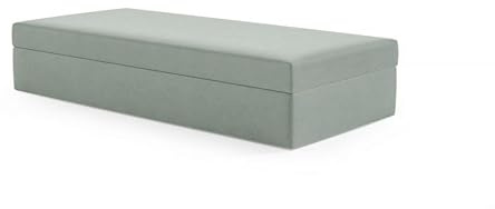LIKMA Kinderbett 70x180 cm Minze Bett mit Bettkasten Jugendbett Polsterbett Velvet Stoff
