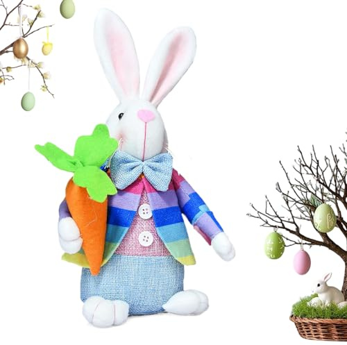Osterhase | Plüsch-Puppenfigur | Osterhase aus Plüsch – für Erwachsene, Mädchen, Freundin, Valentinstag, Geburtstag, Frühling, Sofa, Schlafzimmer, Auto
