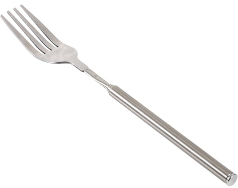 YUYTE Fork Extendable Prank [2024 Upgraded Version] BBQ Telescopic Extendable Handle Fork - Stainless Steel Handle - Suitable for Grilling, Dinner, and Desserts