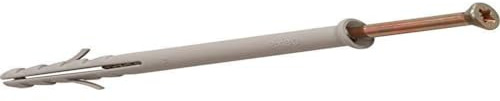 Merriway BH05915 (10 Pcs) Screw Type Solid Wall Frame Fixing with Nylon Plug, M10 x 120 mm (3/8 Inch x 4.3/4 Inch) - Pack of 10 Pieces, White