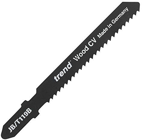 Trend Lame professionali per seghetto alternativo, confezione da 5, 75 mm x 2 mm, taglio CV, perfette per plastica e acrilico, codolo a T universale, JB/T144D