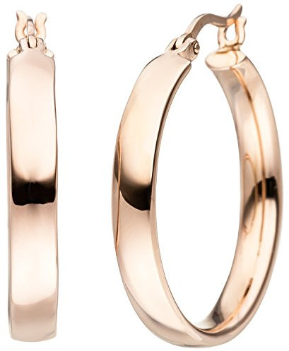 Jobo Damen Creolen 925 Silber rotgold vergoldet Ohrringe