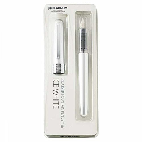 Platinum Plaisir Ice White Fountain Pen (Fine)