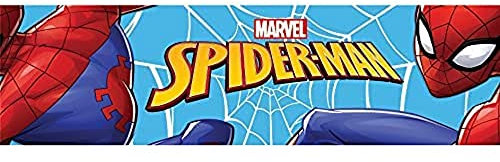 AGDesign Selbstklebende Bordüre Marvel Spider-Man WBD 8106 | Wasserfest Kinderzimmer Wand Aufkleber Dekoration | Wandbordüre für Mädchen und Junge | Folie, Mehrfarbig | Breite 500 cm x Höhe 14 cm