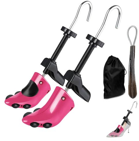 CuteHome - Paire de tendeurs de chaussures à talons hauts, civière bidirectionnelle pour femmes - élargit la longueur et la largeur des chaussures - Rouge