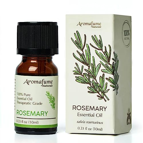 Rosemary Essential Oil 10ml | 100% Therapeutic Grade by Aromafume | Herbal & Woodsy Essential Oil for Oil Diffusers, Oil Burners, Soap & Candle Making | Pure & Natural Aromatherapy