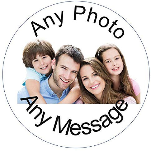 JK Commerce Your Very Own Photo & Message PRE CUT Cake Topper 8 Inch PERSONALISED Edible on Icing Sheet