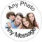 JK Commerce Your Very Own Photo & Message PRE CUT Cake Topper 8 Inch PERSONALISED Edible on Icing Sheet