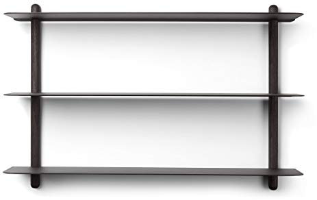 Gejst Nivo Regal A Schwarz Asche - Minimalistisches Wandregal - Saubere Linien - Keine Sichtbaren Schrauben - Für Jeden Raum Geeignet, 16 x 64 x 42 cm