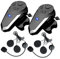 QSPORTPEAK BT-S3 Motorrad Bluetooth Headset, Helm Intercom, Kommunikationssystem, für 2-3 Fahrer mit 800m Reichweite, Motorradhelm Gegensprechanlage mit FM Radio Funktion Doppelpack