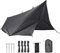 FREE SOLDIER Tarp Wasserdicht 3m x 3,2m Tarp Ultraleicht Zeltplanen UV Schutz Camping Sonnensegel Zelt Freien Multifunktionales Große Tarp für Camping, Wandern, Outdoor-Aktivitäten(Grau,mit Nägeln)