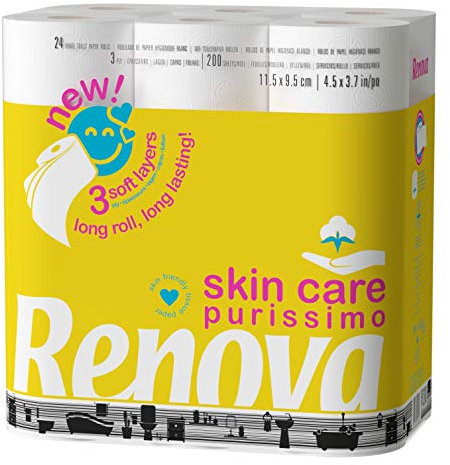 RENOVA Skin Care Purissimo Toilettenpapier, 24 Rollen, reinweiß (200073920)