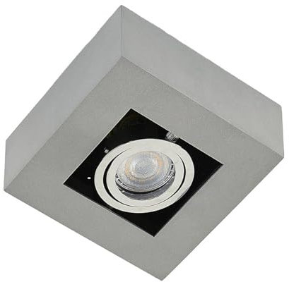 Arcchio Strahler Vince (Modern) in Alu aus Aluminium (1 flammig, GU10) - Deckenlampe Deckenleuchte Lampe Spot Flurleuchte