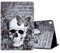 ONETHEFUL Custodia Libro Cover per Apple iPad 10.2 2021 2020 2019 / iPad Air 3 10.5 2019 / iPad PRO 10.5 2017 Tablet Custodie Protettiva Covers con Stand e PU Pelle - cranio