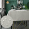 WELTRXE Rectangle Table Cloth,140x200cm,Faux Linen Tablecloth,Water Resistant Spill Proof Wipeable Polyester Dining Table Cover for Cafe Restaurant Buffet Tabletop Decoration,Silver Grey