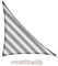 EUGAD Sonnensegel 3,6 x 3,6 x 5,1 m Dreieck Grau und Weiß Streifen HDPE UV Block Balkon Terrasse Garten Segel Sonnenschutz Markise Vordach mit Seil 0196ZYF