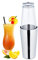 Relaxdays Cocktail Shaker Boston, 2-teiliger Cocktailmixer, 400 & 600 ml, Edelstahl & Glas, Profi, silber/transparent, 28.5 x 8.7 x 8.7 cm