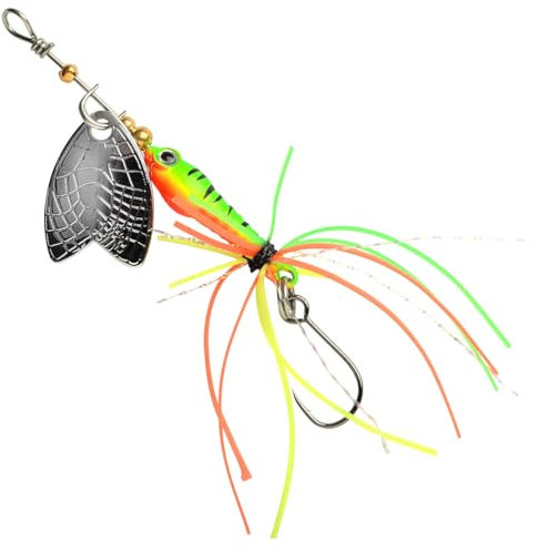 Spro Forellenspinner zum Spinnangeln Larva Mayfly Micro Spinner mit Einzelhaken 5cm 4g, Farbe:Firetiger