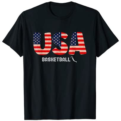 USA Team 2021 Basketball 2021 USA Trikot Amerikanische Flagge T-Shirt