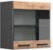 Vicco Meuble de Cuisine Haut vitré R-Line, Chêne de Force doré/Anthracite, 60 cm