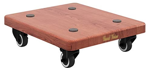 Soportes for altavoces de piso/escritorio, plataforma de soporte de base de altavoz de subwoofer con rueda for pies de aislamiento de audio, escucha mejorada ( Color : Brown , Size : 25*35*9.5cm )