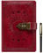 ZXHQ Lock Diary with Pen, A5 Ruled 240 Pages PU Leather Journal with Lock, Refillable Hardcover journals for Writing Personal Planner Organizer for Men and Women, Size A5(8.5 × 5.9 Inch) Wine Red