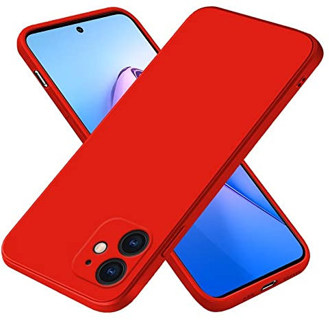 EASSGU Custodia per iPhone 11 (6.1 Inches), Cover Morbida in Silicone TPU - Rosso Cina
