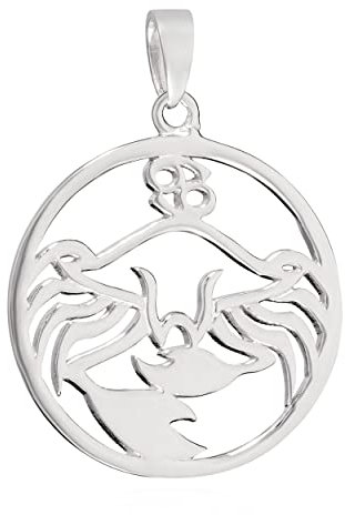 NKlaus 21mm Kettenanhänger Sternzeichen Krebs 925 Silber glanz Anhänger Horoskop Zodiac 14121