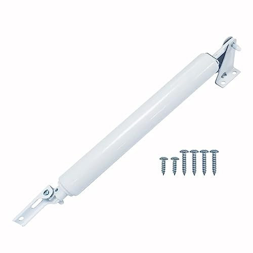 Luleyjor Türschließer mit Hold Open Funktion & leichtgängiger Schließbewegung - für Sturm- und Fliegengittertüren, Weiß, Edelstahl