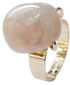 Verstellbare Ringe Für Damen – Persönlichkeit,Unregelmäßige Natürliche Kristallringe Für Paare,Fingerring,Schicke Kirschblüten-Achat-Hochzeitsfeier,Tägliches Tragen Von Ornamenten,Khaki,Verst