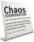 CREATCABIN Chaos Coordinator Office Signs Desk Decorations Sign Plaque Stainless Steel Gifts for Office Home Bar Cubicle Table Shelf Women Men Boss Coworker Colleague Friends Employees Decor 3.9Inch