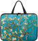 Psaytomey Laptoptasche Sleeve Computer Schutzhülle Tablet Tragetasche mit Griff Tote Taschen für Arbeit Reißverschluss Handtasche, Van Gogh Mandelblüte, 17inch