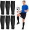 Peaken Football Sock Sleeve, 3 Pair Team Leg Sock Black Sock Sleeve Football for Football Running or Training Beginner (Adult, Black)