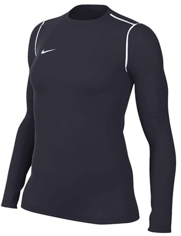 Nike FJ3006-451 W NK DF PARK20 Crew TOP R Sweatshirt Women's Obsidian/White/White Size M