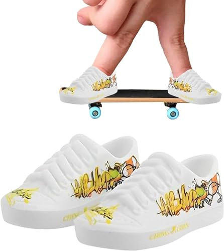 SquarezhenBo Mini-Fingerschuhe, Mini-Fingerschuhe, Finger-Knieschützer, Griffbrett, Skateboard-Schuhe, Mini-Schlüsselanhänger, Schuhe, Finger-Sneaker, Breakdance Mini-Fingerspielzeug, Puppenschuhe,