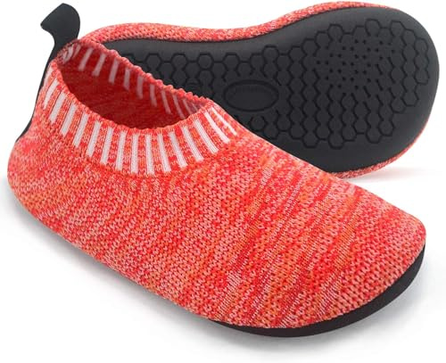 Dream Bridge Chaussons enfant,chausson enfant garcon fille Chaussettes pour enfants pour enfants avec semelle en caoutchouc Pantoufles de maison légères en tricot antidérapant pour garçons filles