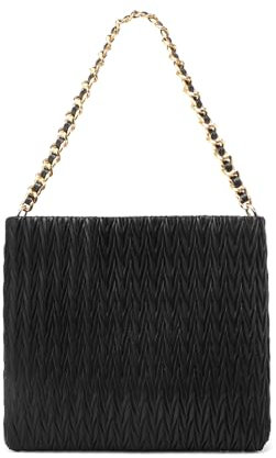 Miss Lulu Damen Handtasche schultertasche, Mode PU Leder Henkeltaschen, groß leicht shopper Achsel tasche, Reißverschluss Umhängetasche fur Frauen Schule Arbeit (Schwarz)