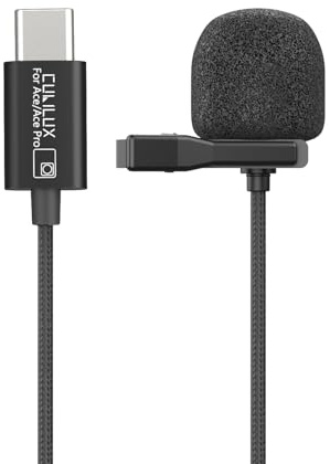 Cubilux MLC-19 - Microfono Lavalier compatibile con Insta360 Ace e Ace Pro, microfono da bavero a clip per Insta 360 Ace/Ace Pro