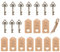 PATIKIL 10 Pcs Vintage Key Bottle Openers Wedding Party Favor Souvenir Gift Set with Thank You Tag, Organza Bags, Rope for Guests, Bronze