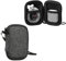 kwmobile In-Ear Kopfhörer Tasche kompatibel mit in-Ear Headphones - Hülle Neopren Cover Case - 6 x 9 cm Innenmaße - Etui in Anthrazit Weiß