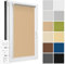 Estika Verdunklungsrollo ohne Bohren, Breite alle 1 cm - 50 cm x 150 cm - Beige - Thermorollo, Rollos für Fenster ohne Bohren, Sonnenschutz Fenster innen