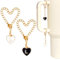 SUNNYCLUE 1 boîte 2 Ensembles D'Accessoires pour Gobelets en Émail, Breloques Personnalisées, Breloques en Alliage Métallique, Poignées de Tasses d'eau, Lettre L, Nom de Cœur, Identifiants, Breloques