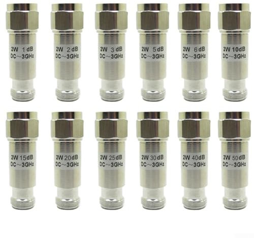 Mini RF Coaxial Attenuator, Mini RF Coaxial Attenuator 2W 1DB-40dB, DC3 0GHz, N Type Male To Female Connector(10dB)
