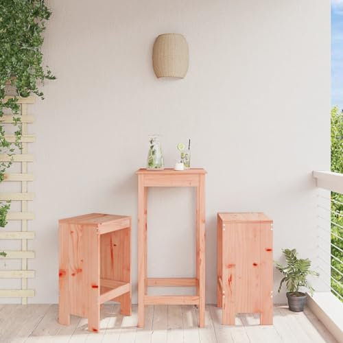 HEFZGDB Barhocker 2 STK. 40x36x75 cm Massivholz Douglasie Sonnenliege Gartenstühle Balkonstuhl Geeignet für Garten, Terrasse, Pool.