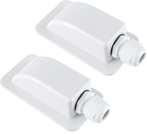 EPLZON Wetterfestes Einzel-Kabeleinführungsverschraubung ABS Anschlussdose, IP68 Solarkabel Eingangsbuchse für Kabel 6-12 mm, für Solarmodule auf Wohnmobil, Boot, Kabine(2 Stück)