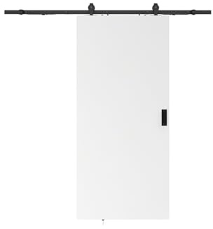 Vente-unique-Puerta corredera Vista - Alt. 205 x L83 cm - MDF + PVC Blanco - VARIN II