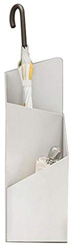 TINOMAD Umbrella Stands,Modern Metal Umbrella Stand W/ 2 Compartment, for Entryway Hallway Front Door Décor/White