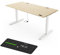 Yaasa Desk Pro Elektrisch Höhenverstellbarer Schreibtisch Bambus/Weiß 180 x 80 cm – Ergonomischer Schreibtisch mit Abgerundeter Tischplatte & ErgoTouch-Display – Traglast 120 kg