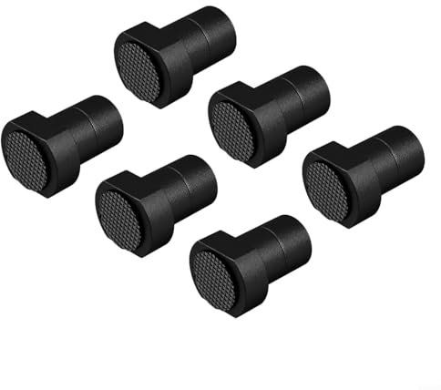 SMZhomeone 6 Stück Bankhaken Aus Aluminiumlegierung Werkbank Niederhalter Werkzeug Zubehör Bank Hundeklemme Tischklemmung Für Die Holzbearbeitung 19 MM/20 MM (19MM black)