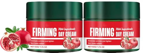 Bio Straffende Tagespflege - Naturkosmetik Natural Anti Aging Gesichtscreme mit Granatapfelsamenöl & Peptiden, Feuchtigkeitscreme mindert Falten & erhöht Elastizität/Spannkraft (2)